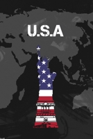 USA: Dein pers�nliches Reisetagebuch f�rs Notieren und Sammeln deiner sch�nsten Erlebnisse in USA - Geschenkidee f�r Abenteurer - USA Fans - 120 fein linierte Seiten - 6x9 Zoll 1088472451 Book Cover