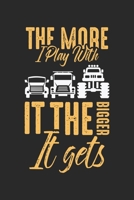 The more I play with it the bigger it gets: Monster Truck Lover Notebook 6x9 Inches 120 dotted pages for notes, drawings, formulas Organizer writing book planner diary 1712460587 Book Cover