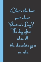 What's the best part about Valentine's Day? The day after when all the chocolate goes on sale: gag jokes Gift or Surprise Present for Adults cheerful saying for couples and lovers B083XVYY5X Book Cover