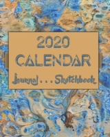 Artsy AbstractOneFour . 2020 Calendar . Sketchbook . Lined Journal 8x10 100-pages 1706245246 Book Cover