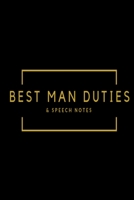 Best Man Duties & Speech Notes: Black & gold wedding planning lined paperback jotter 1691028797 Book Cover