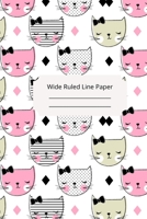 Sleep Cat Theme Wide Ruled Line Paper 1674968159 Book Cover