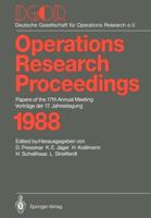 Operations Research Proceedings 1988 : 3540513329 Book Cover