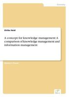 A Concept for Knowledge Management: A Comparison of Knowledge Management and Information Management 383865370X Book Cover