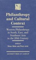 Philanthropy and Cultural Context 0761807926 Book Cover