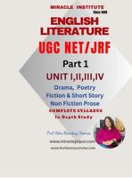 English Literature UGC NET JRF: Part 1, UNIT I, II, III, IV B0G312MP31 Book Cover