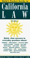 Nolo's Pocket Guide to California Law 0873371909 Book Cover