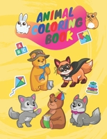 Animal coloring book: Coloring book animals - stress relief coloring book B08BF2V2BF Book Cover