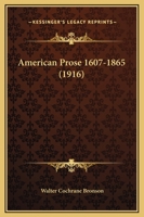 American prose (1607-1865) (Short story index reprint series) 1296966682 Book Cover