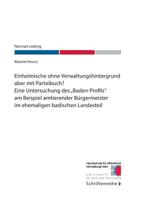 Einheimische Ohne Verwaltungshintergrund Aber Mit Parteibuch? (German Edition) 3734740231 Book Cover