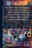 Recherches Chimiques Sur L'étain... 1278383301 Book Cover