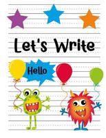 Let's Write: Composition Notebook Sized 7.44" X 9.69" With 50 White Pages (25 Sheets) of Handwriting Paper, Matte Finish Softcover 1725570815 Book Cover