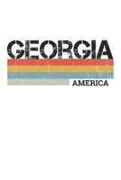 Georgia: Cool Vintage Retro Stripes Georgia Notebook Composition Makes For A Nice Gift And Souvenir For Friends, Family And Visitors To The State Of Georgia Writing Journal Or Diary Lined Journal Blan 1712538144 Book Cover
