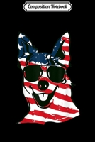 Composition Notebook: 4th Of July Australian Cattle American Flag  Journal/Notebook Blank Lined Ruled 6x9 100 Pages 1672104440 Book Cover