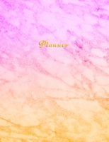 Planner: Personal no dates anytime start planner | Weekly format with to do lists and priorities | Over 2 years worth of planning | Orange and Pink Marble Cover Design 1694859495 Book Cover