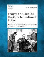 Projet de Code de Droit International Prive 1289354286 Book Cover