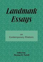 Landmark Essays on Contemporary Rhetoric: Volume 15 (Landmark Essays Series , Vol 15) 1880393107 Book Cover