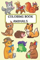 Coloring Book Animals: Children activity book for kids ages 2-10, boys and girls, easy coloring book 1708166246 Book Cover