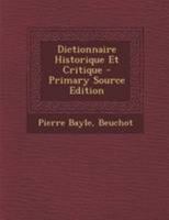 Dictionnaire historique et critique : Miscellanea philosophica 1015868118 Book Cover