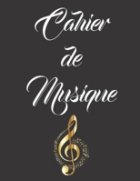 Cahier de Musique: Cahier de Partitions / Portées - 12 Portées par page - 112 Pages - Papier manuscrit - Grand format (French Edition) B083XTGMXD Book Cover