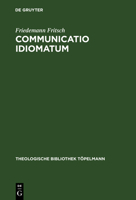 Communicatio idiomatum 3110162385 Book Cover