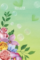 Notebook: A5 Notizbuch Punkteraster 120 Seiten | Notizblock | Tagebuch | Terminplaner | Blumenmuster Schreibheft für Notizen 6x9 (German Edition) 1691548596 Book Cover