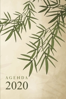 Agenda: Semainier - Petit Format A5 - Bamboo Jaune Vert - Calendrier Janvier à Décembre (2020 Organiseur Personnel En Français Couverture Souple) (French Edition) 1691428310 Book Cover