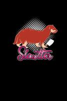 Slautter: 6x9 Notebook Dotted Otter Gifts Funny Otter Lover Accessories For Butcher & Slaughterer Marine Otter With Cleaver 1077221185 Book Cover