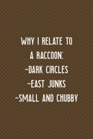 Why I Relate To A Raccoon: -Dark Circles -East Junks -Small And Chubby: All Purpose 6x9 Blank Lined Notebook Journal Way Better Than A Card Trendy Unique Gift Brown Points Raccoon 1706577060 Book Cover