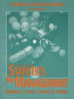 Statistics for Management: Student Solutions Manual 0136196365 Book Cover