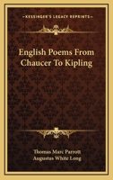 English Poems From Chaucer to Kipling B0BPRH64NG Book Cover