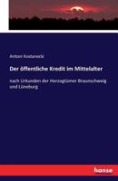 Der Offentliche Kredit Im Mittelalter 3741110027 Book Cover