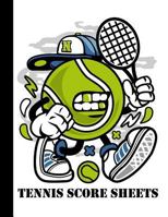 Tennis Score Sheets: Record singles or doubles play | Tennis Game Record Keeper Book | Tennis score card, /120 Pages 1726389669 Book Cover