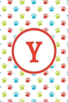 Y: Monogrammed 2020 Weekly Planner For Dog Lovers - Cute Paw Print Pattern, January 2020 - December 2020 (6x9) 1702081842 Book Cover