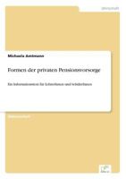 Formen Der Privaten Pensionsvorsorge 3838654285 Book Cover