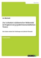 Zur Lesbarkeit s�dslawischer Belletristik im Vergleich mit popul�rwissenschaftlichen Texten: Eine Analyse anhand der Erz�hlungen mit j�discher Thematik 3656214166 Book Cover