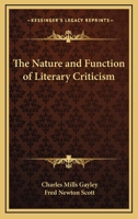 The Nature And Function Of Literary Criticism 1162898305 Book Cover