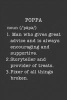 Poppa: Funny Grandfather Gifts - Small Lined Writing Journal or Notebook (Card Alternative) (Definition, Humor) 1695692772 Book Cover