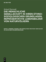 Werden, Wandel Und Gestaltung Von Staat Und Kultur Im Lichte Der Völkerforschung 3111299864 Book Cover