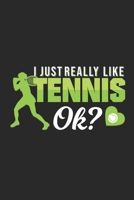 I just really like Tennis ok: Lined notebook Tennis Sports Perfect gift idea for Backspin and Forhand player, sportsman and Point grabber 1702052060 Book Cover