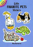 Little Favorite Pets Stickers 0486263894 Book Cover