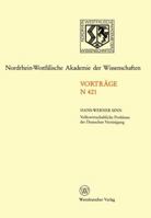 Volkswirtschaftliche Probleme Der Deutschen Vereinigung: 401. Sitzung Am 13. April 1994 in Dusseldorf 3531084216 Book Cover