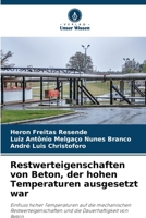 Restwerteigenschaften von Beton, der hohen Temperaturen ausgesetzt war (German Edition) 6209364292 Book Cover