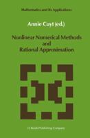 Nonlinear Numerical Methods and Rational Approximation (Mathematics and Its Applications) 9401078076 Book Cover