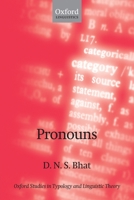 Pronouns (Oxford Studies in Typology and Linguistic Theory) 0199230242 Book Cover