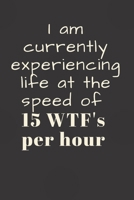 I am currently experiencing life at the speed of 15 WTF's per hour: 6x9 Notebook, Ruled, Funny Journal For Women, Work Desk Humor, Daily Planner, Diary. Fantastic Gift, Secret Santa, Birthday or Chris 1688268537 Book Cover