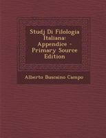 Studj Di Filologia Italiana 1294173642 Book Cover