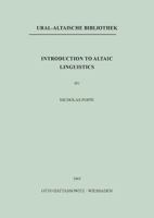 Introduction to Altaic Linguistics 3447009381 Book Cover