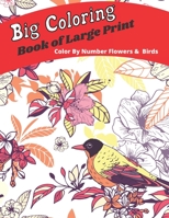 Big Coloring Book of Large Print Color By Number Flowers & Birds: Large Print Butterflies, Birds, and Flowers Color By Number Adult Coloring Book B09SY65GX5 Book Cover