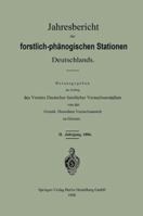 Jahresbericht Der Forstlich-Phanologischen Stationen Deutschlands 366233531X Book Cover